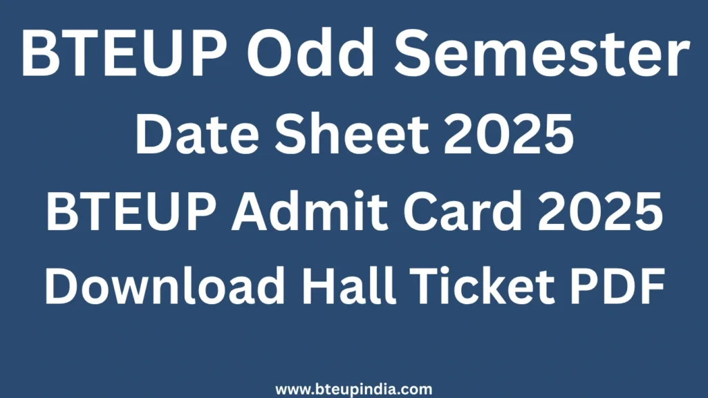 BTEUP Admit Card 2025