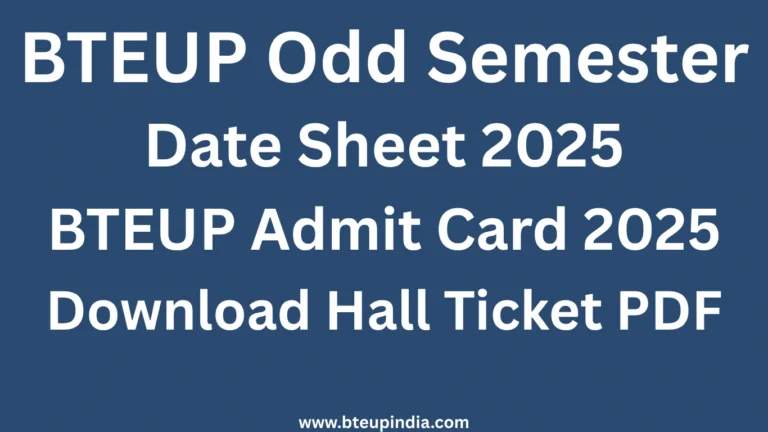 BTEUP Admit Card 2025