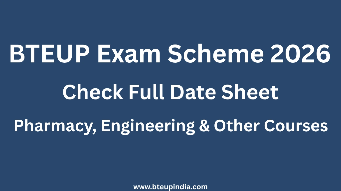 BTEUP Exam Scheme 2026