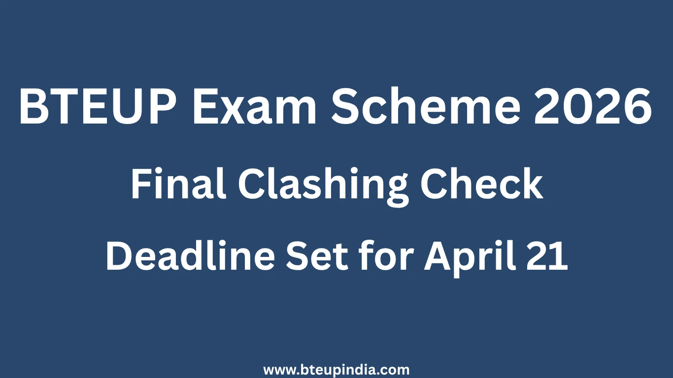 BTEUP Exam Scheme 2026 Revised